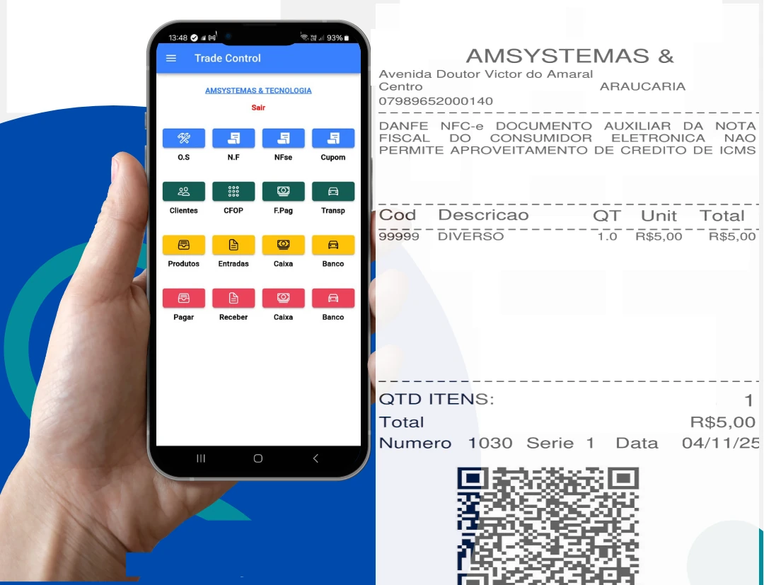 Image TradeControl e Cupom Fiscal